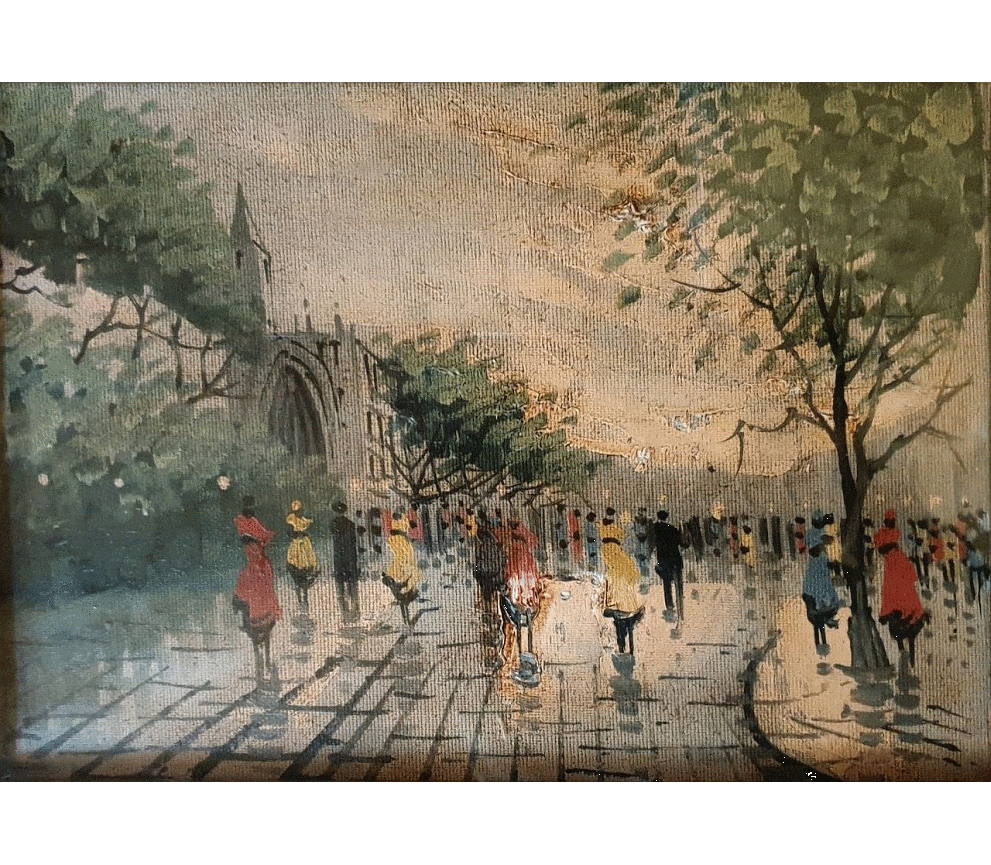 ArteDiAlina.com painting: Autumn in the old city